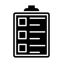 Fototapeta premium Clipboard glyph icon