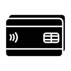 Bank card glyph icon