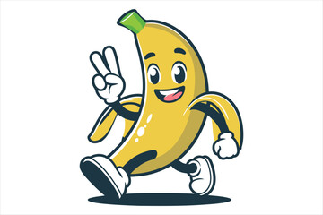 flat illustration of banana in pink background colors Great for textile, fabric, wrapping paper, and any print