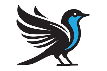 bird isolated on white background silhouette vector illustration, perfect for logo design, art projects, and graphic design. Diverse positions, flying