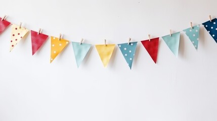 Obraz premium Carnival garland party decoration pennants flag border