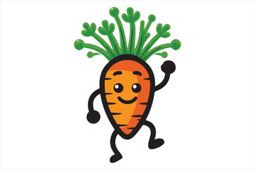Happy cute vegetables characters with plants with smiling face, graphic elements isolated collection. Vector food illustration