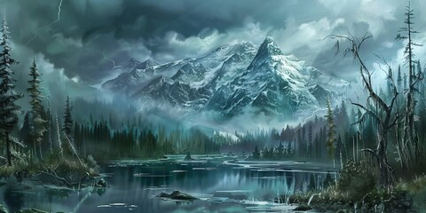 rain in the mountains