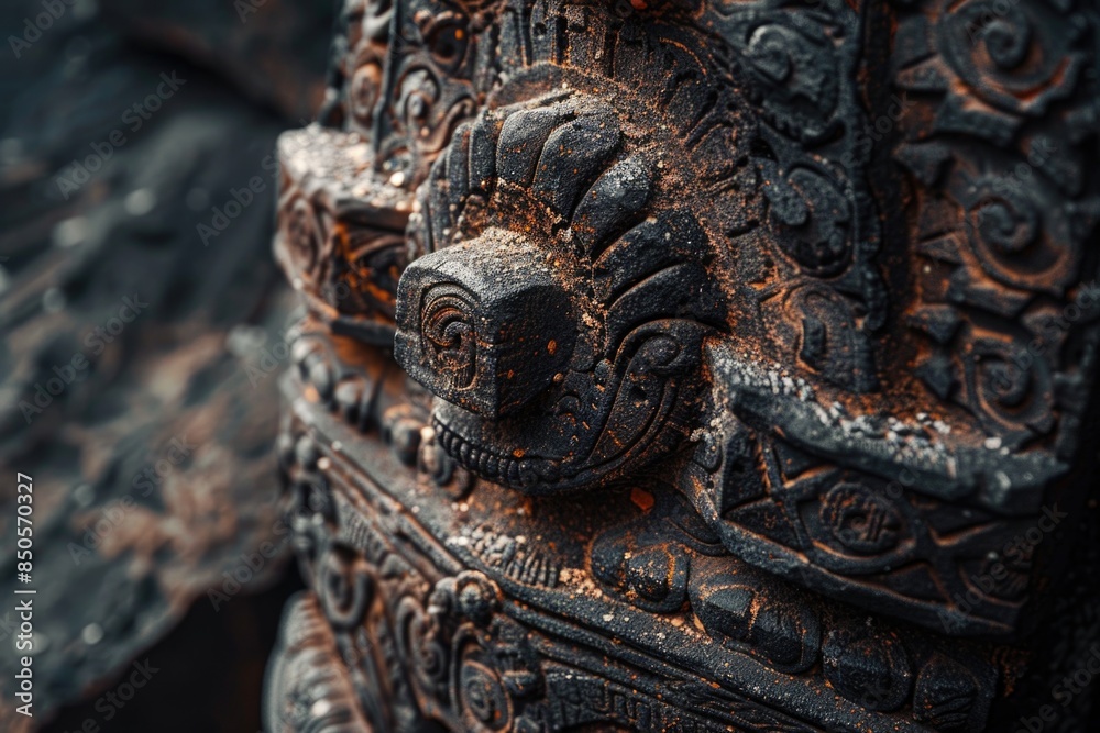 Aufkleber A detailed view of a statue depicting a human figure, suitable for use in editorial or commercial contexts where a sense of realism is needed