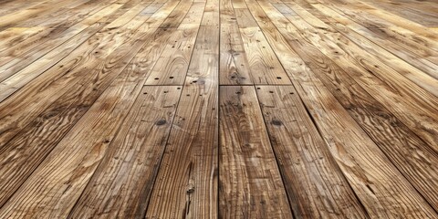 A close-up shot of a wooden floor with numerous scratches and marks