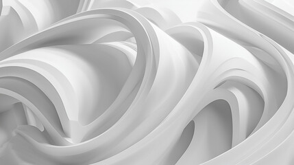 Obraz premium A white abstract image with white 3d lines
