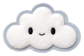 PNG Felt stickers of a single cloud outdoors cushion snowman