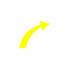 Yellow Thick Arrow