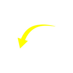 Yellow Thick Arrow