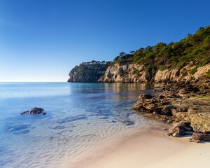 Obraz premium landscape view of the idyllic Cala Macarella in southern Menorca