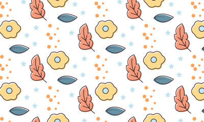 Floral pattern on white background