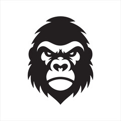 gorilla head logo vector