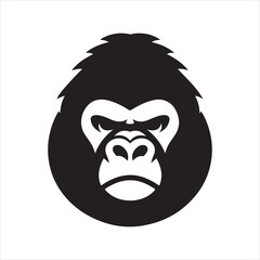 gorilla head logo vector