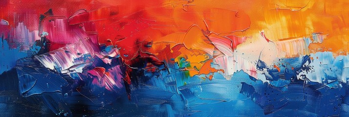 Obraz premium Abstract Painting with Vibrant Colors
