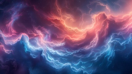 Abstract colorful mountain artwork with vibrant splashes