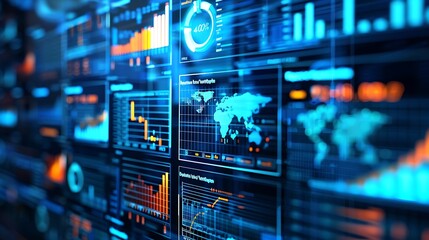 Obraz premium business, computer, technology, internet, people, businessman, digital, woman, screen, communication, concept, network, video, media, office, interface, touch, tv, laptop, hand, web, television, perso