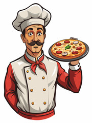 chef mascot vector illustration