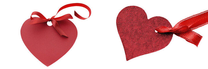 gift tag heart shape isolated on white or transparent png