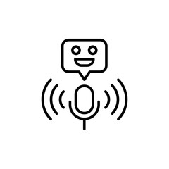 Virtual assistant outline icons, accounting minimalist vector illustration ,simple transparent graphic element .Isolated on white background