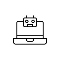 Virtual assistant outline icons, accounting minimalist vector illustration ,simple transparent graphic element .Isolated on white background