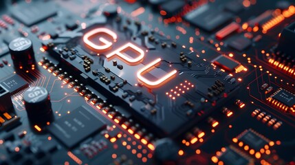 Obraz premium This is a close up of a computer circuit board. The board is black and green, and there are many small electronic components on it. The components are connected by tiny copper wires.