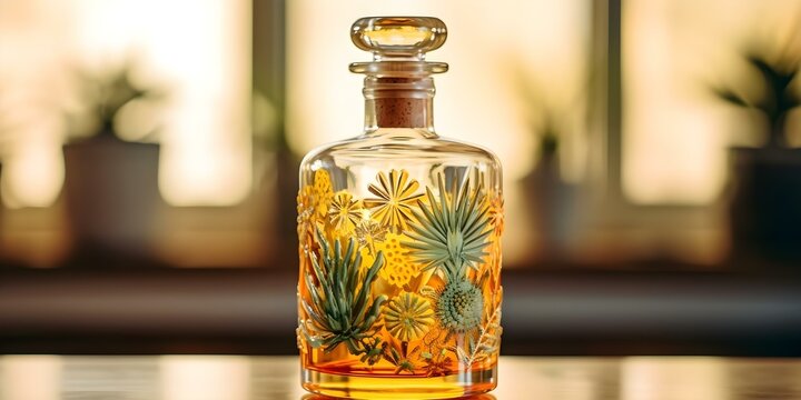 Picture of tequila bottle with detailed illustrations. Concept Illustrations, Tequila Bottle, Detailed, Artistic, Drawing