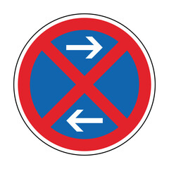 Fototapeta premium Absolutes Halteverbot rechts links Schild Vektor