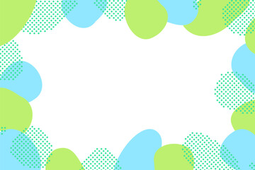 カラフルな流体とドットのフレーム