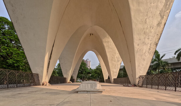 Shell structure of Mausoleum of three leaders at Shahbag Dhaka University area