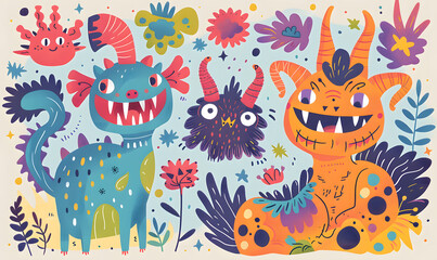 cartoon illustrator card or background
