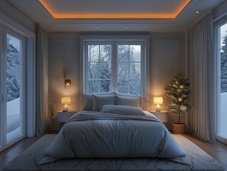 Bedroom Room Wall Art Mock Up