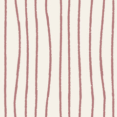 Pastel boho printable seamless pattern with brush stroke. Nude color. Abstract line. Minimalistic neutral curve. Vector background.
