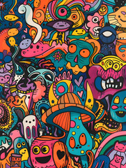 cartoon illustrator card or background