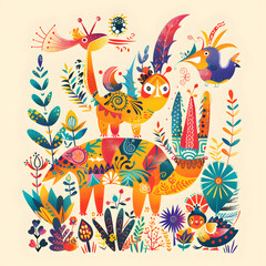 Obraz premium cartoon illustrator card or background