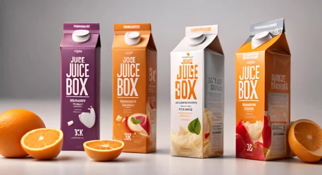 Set of juice box package