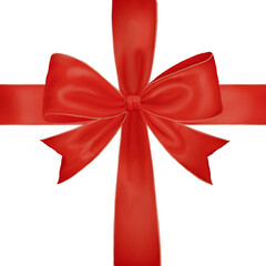 Fototapeta premium red ribbon bow for decorate gift boxes, card and shopping