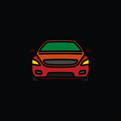 Fototapeta premium Original vector illustration. A passenger car. A contour icon.