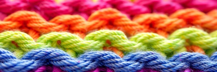 Handmade rainbow knit sweater  vibrant homemade creation in a kaleidoscope of colorful hues