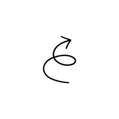 Obraz premium Hand drawn cartoon arrow on white background.