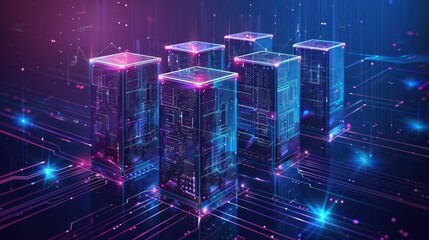 Fototapeta premium Container Orchestration Platforms, container orchestration platforms within a data center