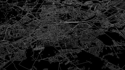 3D illustration of city and urban in Arezzo Italy