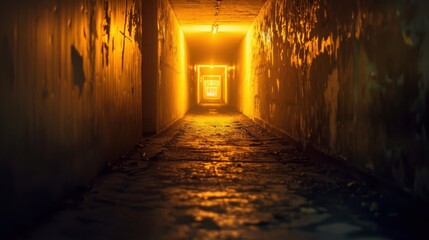 Corridor with a dim light