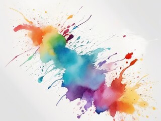 Obraz premium watercolor splash on white background