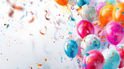 Birthday Background cake. birthdays party balloons social media background