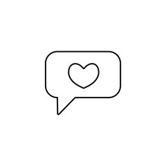 message with heart icon