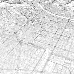 Fototapeta premium 3D illustration of city and urban in Turin Italy