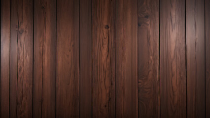 Fototapeta premium Rich, detailed close-up view of dark brown wooden planks arranged horizontally.