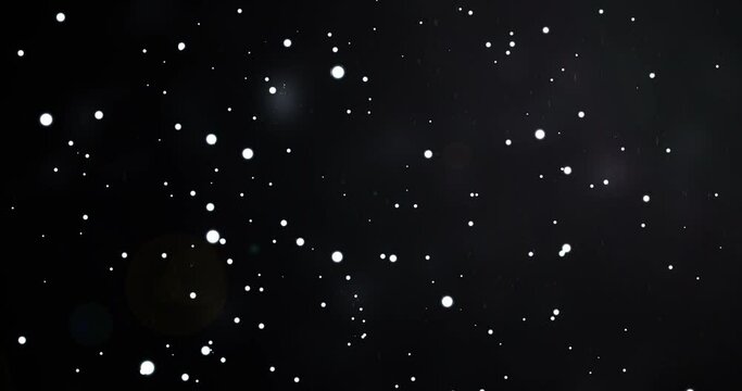 Natural organic air dust particles floating in the space dark lights background 4K. Glittering dirt atmospheric humidity moisture motion graphic. Mystical swirly overlay fairy dust realistic particles