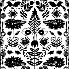 floral seamless pattern, pattern, flower pattern, geometric pattern, diagonal pattern, floral, flower, seamless, design, ornament, vector, decoration, art, wallpaper, leaf, illustration, black, style,