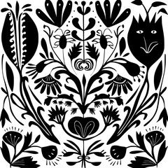floral seamless pattern, pattern, flower pattern, geometric pattern, diagonal pattern, floral, flower, seamless, design, ornament, vector, decoration, art, wallpaper, leaf, illustration, black, style,